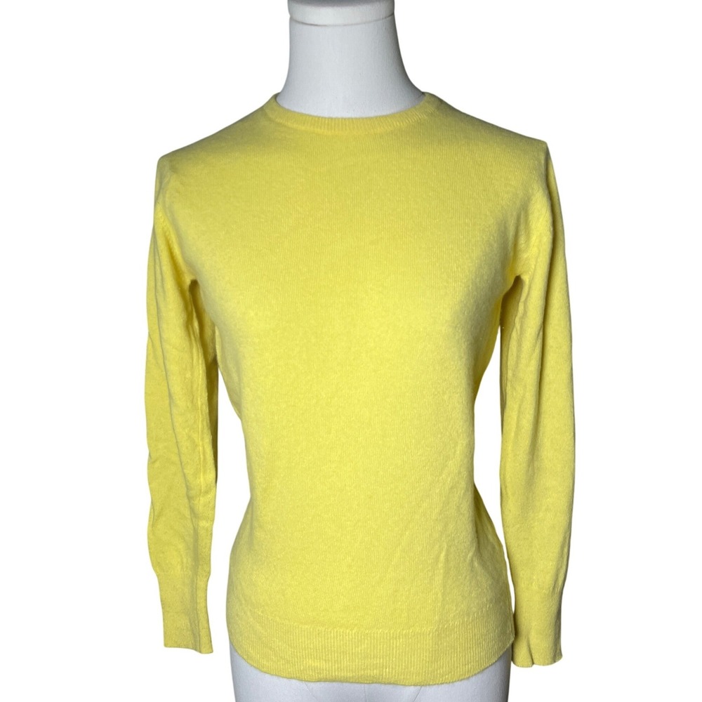 Classic Vintage Cashmere Sweater Yellow‎ S. Fisher Scotland Womens S